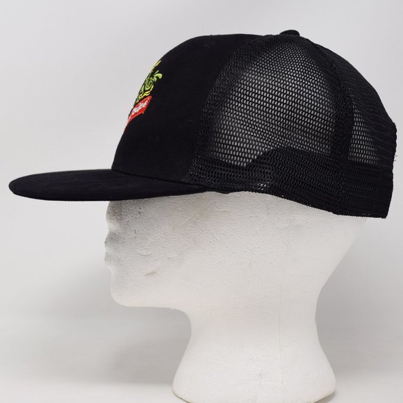 Red Stripe Cap Its 420 Somewhere Jamaica Beer Mesh Snapback Hat Unisex Black - Picture 4 of 8